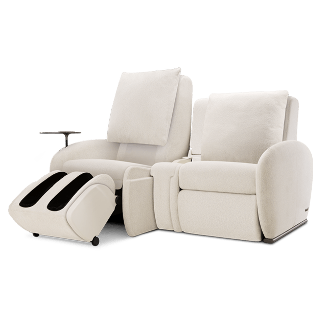 uDiva SOFA Massage Sofa Cream White Fabric x Massage x Seat