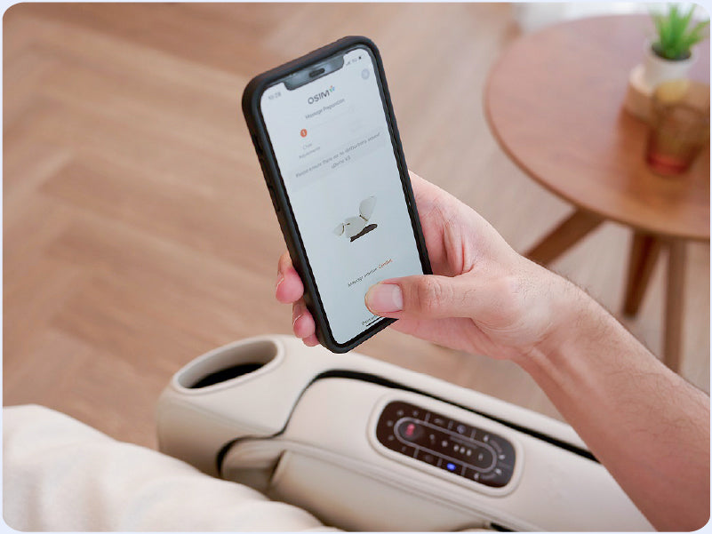 OSIM massage chair providing full-body relaxation with calming massage techniques that help reduce daily stress and promote mental well-being