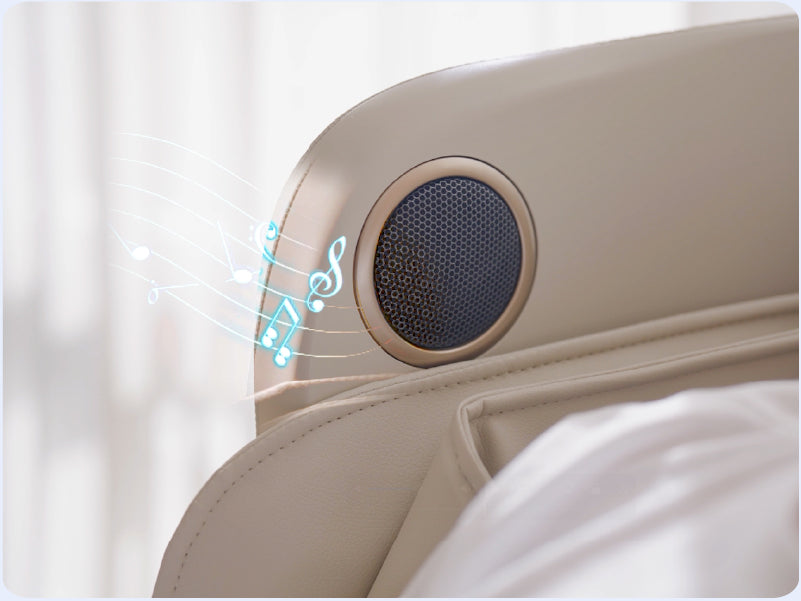 OSIM massage chair using air compression and rhythmic massage motions to support healthy blood circulation throughout the body
